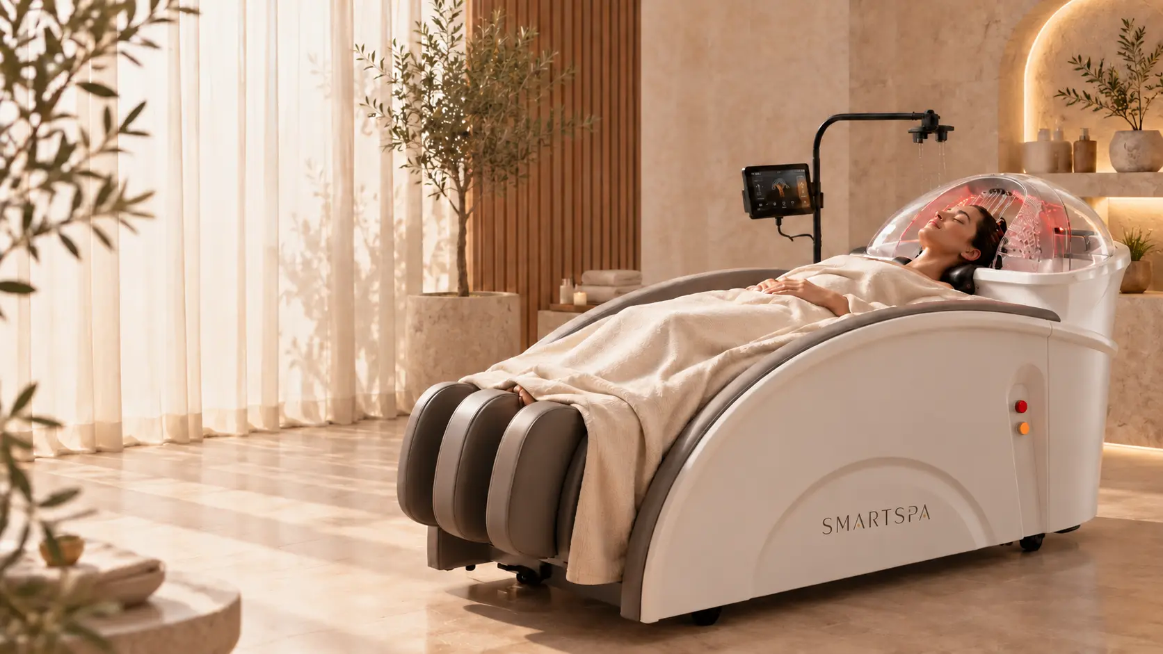 מערכת SMARTSPA בחלל טיפולים יוקרתי